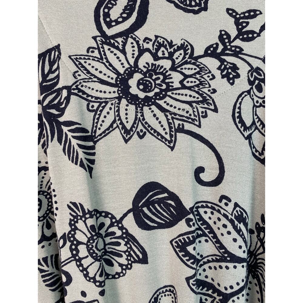 Hanna Andersson Women's PS Green Black Floral Rayon Wrap Dress * - Picture 7 of 7